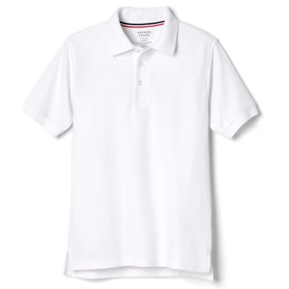 French Toast SA9084 Boys Short Sleeve Pique Polo White - Picture 1 of 2